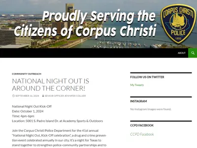 Screenshot of Police Daily Blotter Website