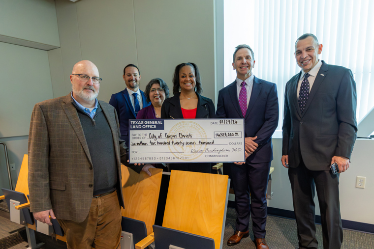 GLO check presentation to Corpus Christi Parks and Recreation Department 022426