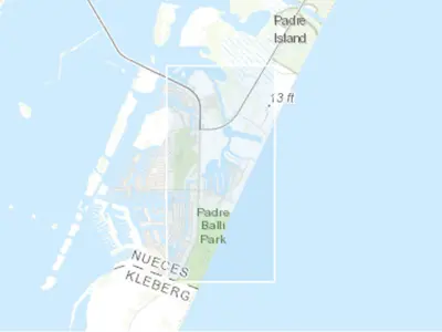 Padre Island Map