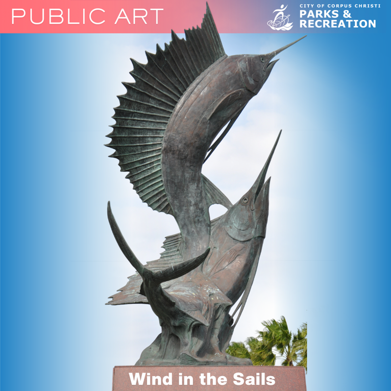 Corpus Christi Public Art - Wind in the Sails sculpture image
