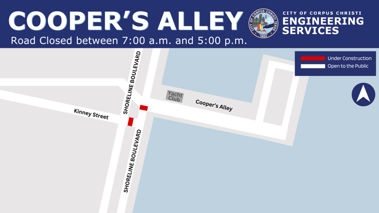 Map showing closures