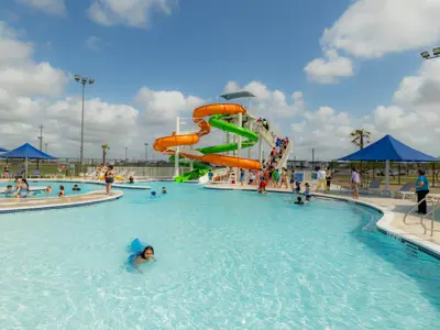 Pool with Water Slides