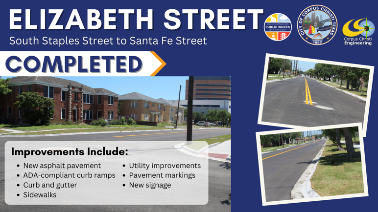 Photos of Elizabeth Street completed.