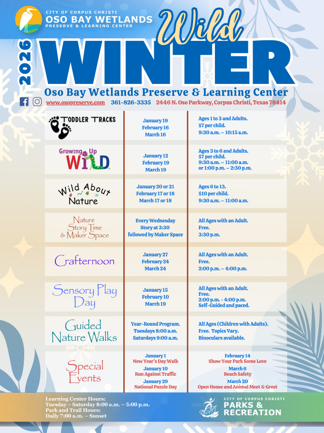 Oso Bay Wetlands Wild Winter Flyer Thumbnail