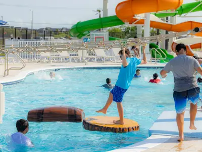 Pool with Water Slides