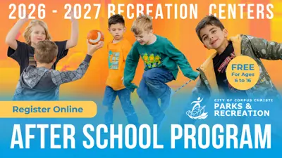 2026-2027 Recreation Centers After School Program; Free for ages 6 to 16; Register Online