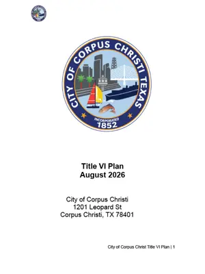 Cover Sheet of the Title VI Plan