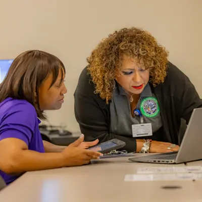 Women working on computer