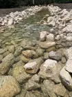 water over rocks