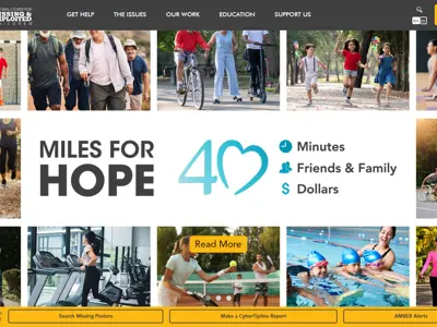 Screenshot of NetSmartz Missing Children Website