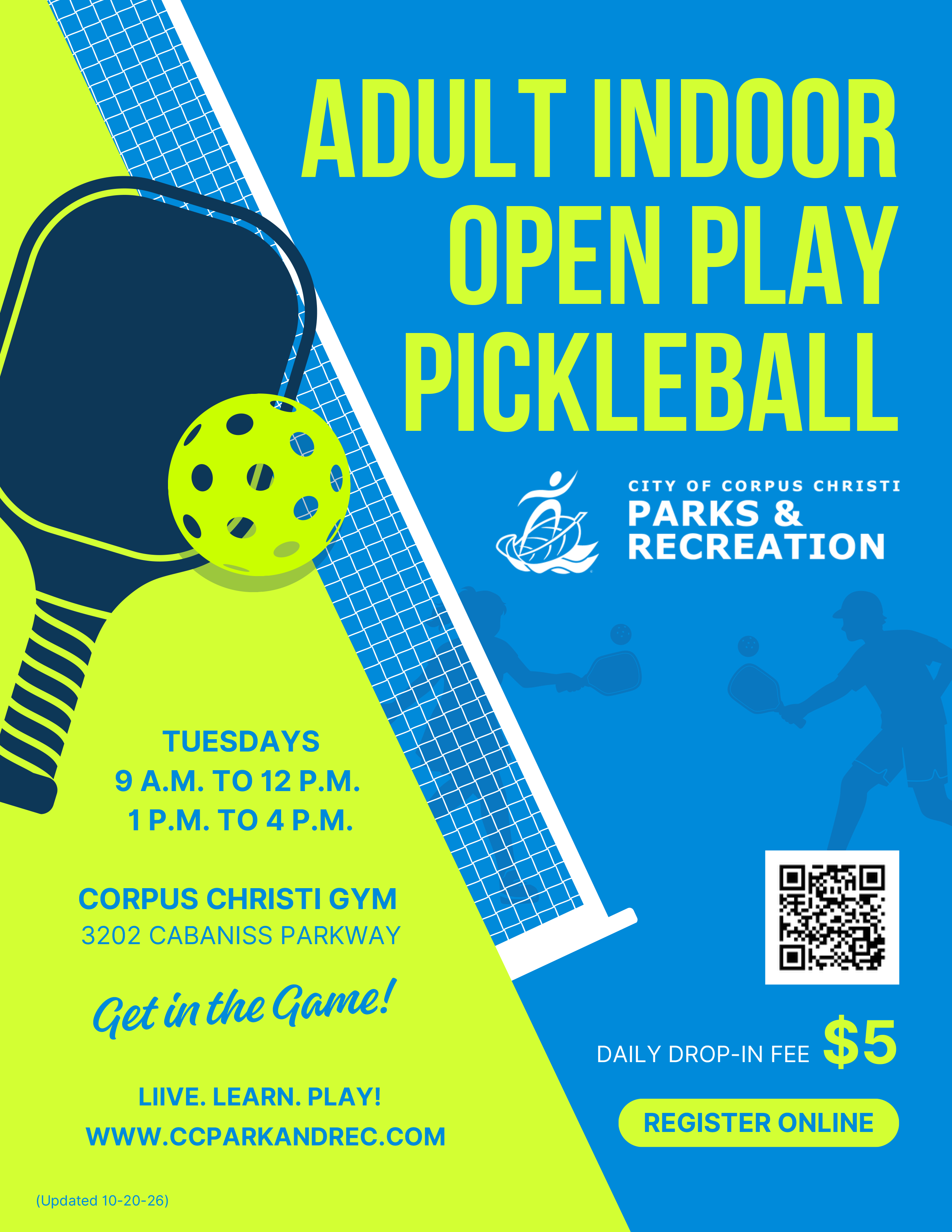 Adult Indoor Open Play Pickelball Image